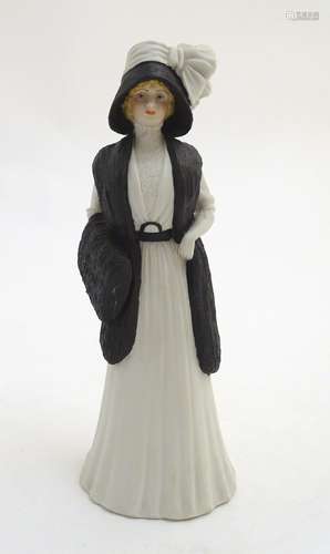 A Wedgwood porcelain figure of a lady Charlotte from The Hyde Park Collection. Marked under. Approx.