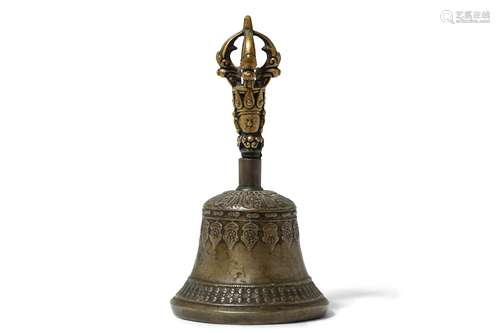 A RITUAL BRONZE BELL, GHANTA.