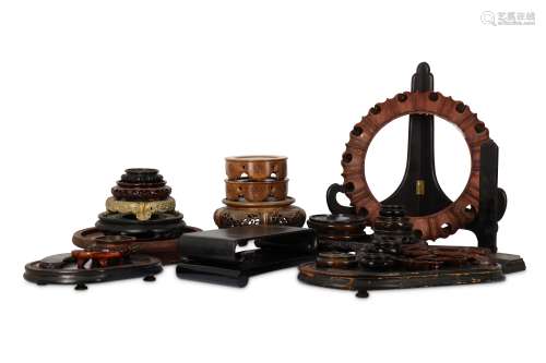 A COLLECTION OF CHINESE STANDS.
