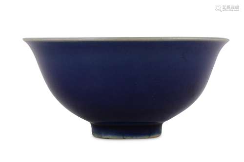 A CHINESE BLUE-GLAZED BOWL.