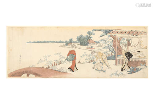 A JAPANESE WOODBLOCK PRINT BY EIZAN.