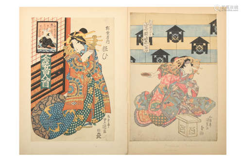 TWO WOODBLOCK PRINTS BY KUNISADA.