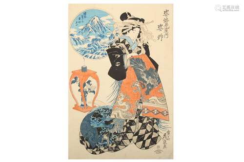 A WOODBLOCK PRINT BY EISEN.