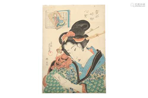 A WOODBLOCK PRINT BY EISEN.