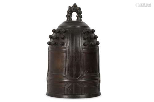 A BRONZE BONSHO (HANGING TEMPLE BELL).