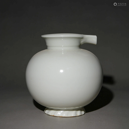 A White Glazed Porcelain Flower Watering