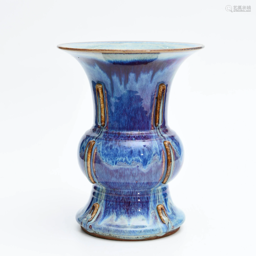 A Fancy Glaze Porcelain Zun