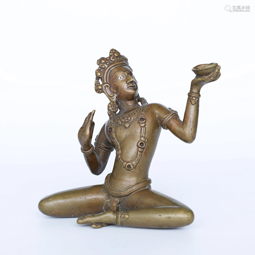 A Copper Buddha Tara Statue