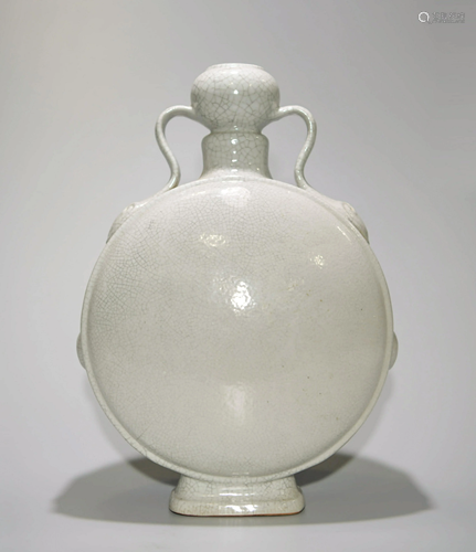 A White Glazed Porcelain Moon Vase