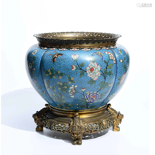 A Copper Cloisonne Enamel Jar