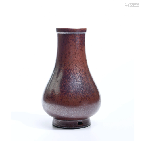 An Iron Rust Glazed Porcelain Vase