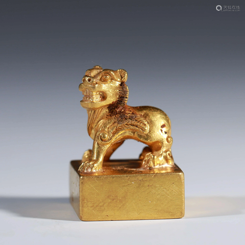 A Golden Beast Handle Seal