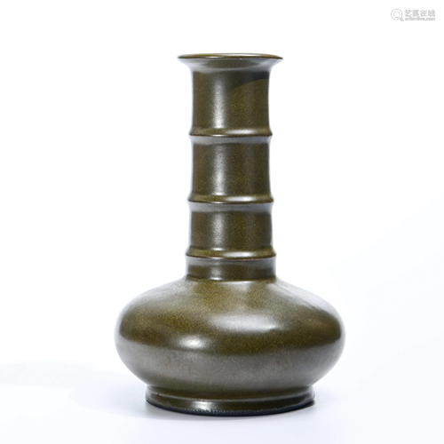 An Olive Green Glazed Porcelain Vase