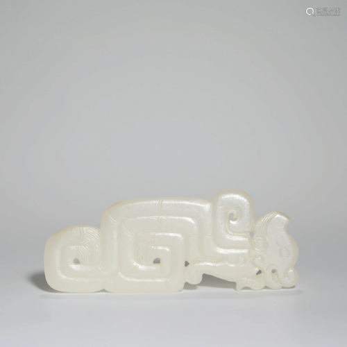A Dragon Carved Hetian Jade Pendant