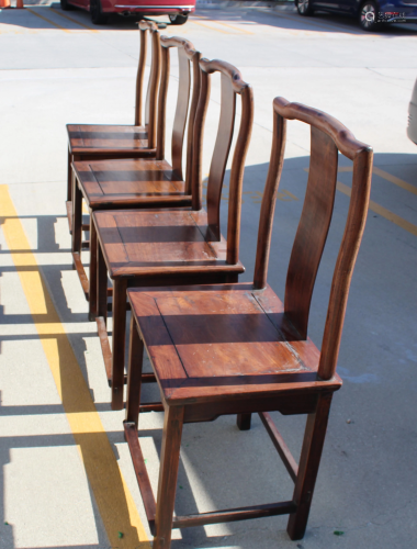 Four Chinese Hardwood Chairs