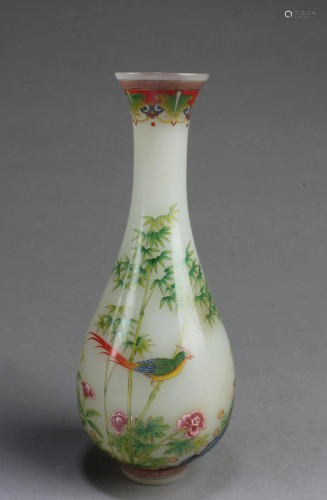 Chinese Peking Glass Vase