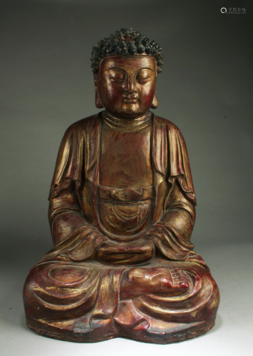Chinese Wooden Buddha Statue