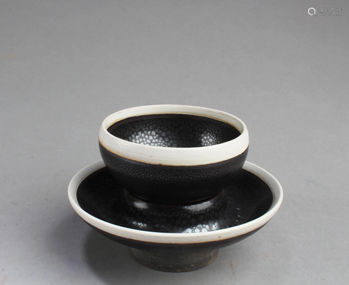 Chinese Jianyao Cup with Saucer