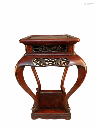 A Chinese Square Hardwood Stand