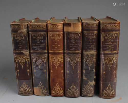A 6-Book Collection Set Titled 'Sterne's Works'