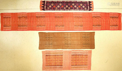 (4 Lots) Unique Fine Indonesian 'Textiles' (The Purple