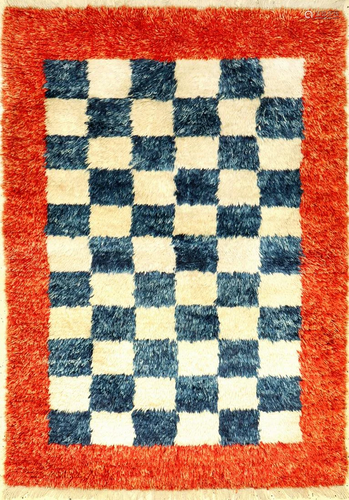 Central Anatolian Tüllü 'Sleeping Rug' (Checkers-Board