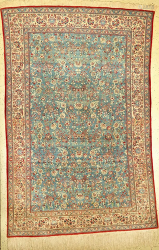 Fine Sky-Blue Nain 'Tudeshk' Rug,