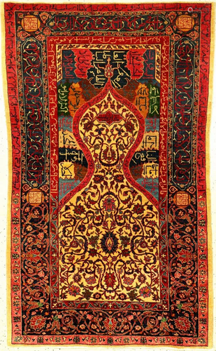 Rare Fine 'Manchester-Wool' Kashan 'Ghazan' Rug