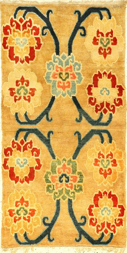 Tibetan Kampa-Dzong 'Khaden' Rug (Lotus),