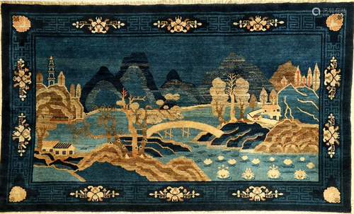 Pao Tao 'Pictorial Rug' (Chinese Sea Landscape),