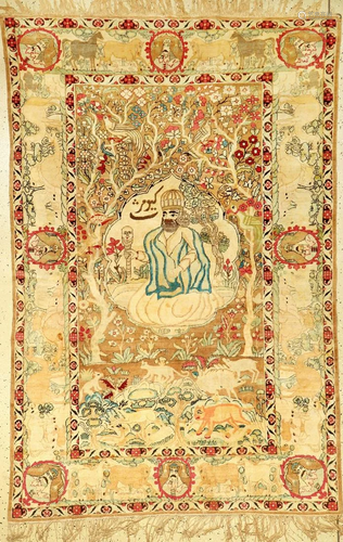 Fine Kirman-Lavar 'Pictorial Rug' (Shah Keyumars),