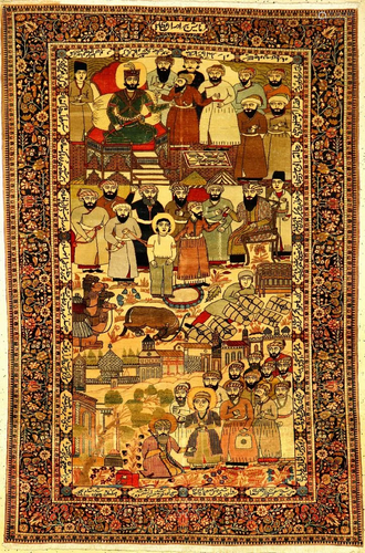 Exceptionally Fine Kurk Kashan Mohtasham 'Pictorial