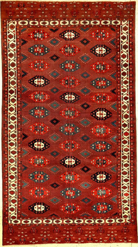 Rare Fine Yomut 'C-Gul' Main-Carpet,