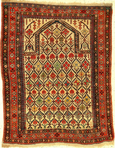 Fine White Ground Shirvan 'Prayer Rug',