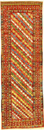 Rare Kurdish Striped 'Long Rug',