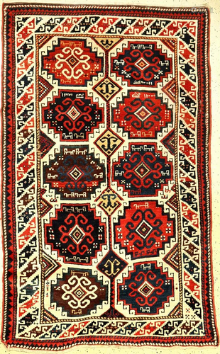 White Ground Zakatale Rug (Memling Guls),