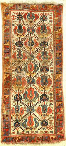 Early White Ground East Anatolian Rug,