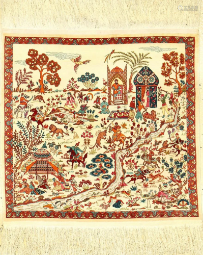 Extremely Fine Silk Hereke Rug With 2,2 Million K…