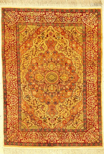 Fine Silk Hereke Rug (Signed),