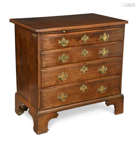 A George II mahogany chest of four drawers,