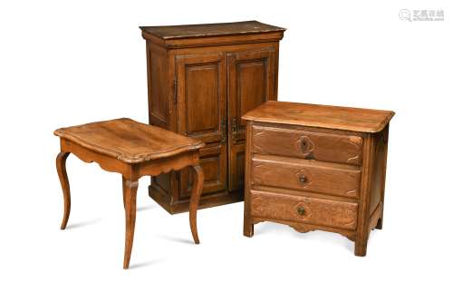 A group of small scale French provincial furniture, 19th century,