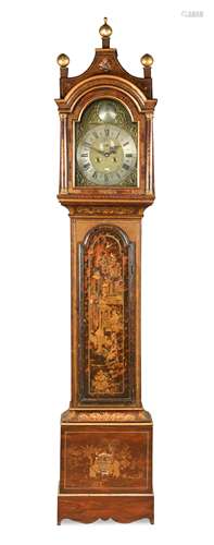 A George III lacquered longcase clock,