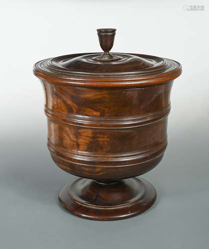 A Lignum Vitae Wassail Bowl and Cover, circa 1680,