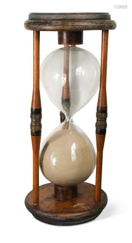 A large 19th century 2 1/2 hour sand timer,