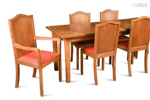 Paul Matt for Brynmawr, a set of six oak dining chairs,