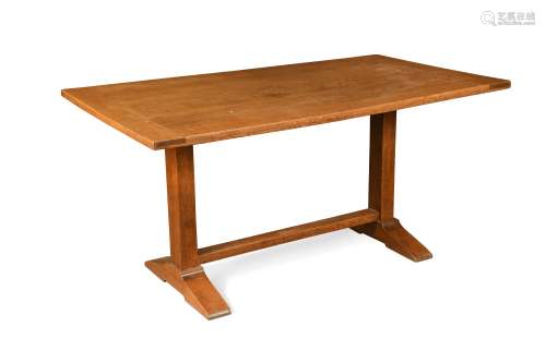 A Heal's golden oak refectory dining table,