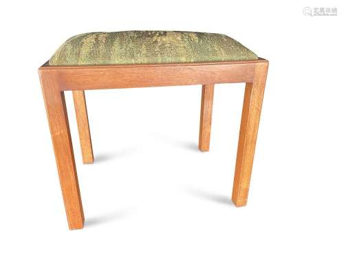 A Heal's Art Deco walnut stool,