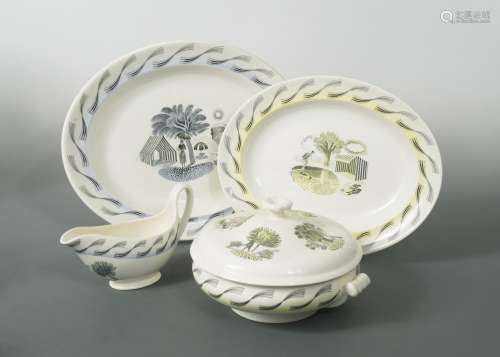 Eric Ravilious for Wedgwood, a collection Garden Implements pattern wares,