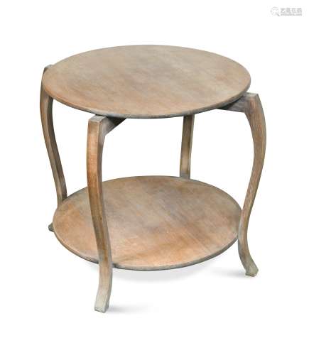 An Art Deco pale oak occasional table,