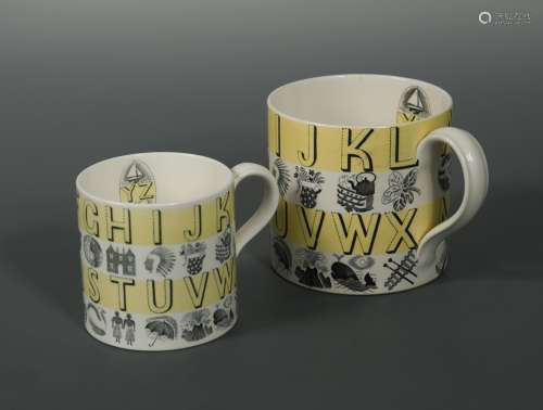 Eric Ravilious for Wedgwood, an Alphabet tankard,